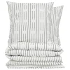 Parure de lit Kain coton blanc/noir 240x220cm