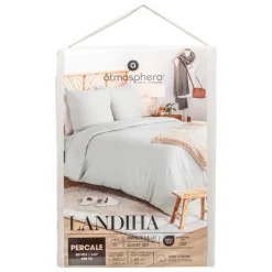 Parure de lit Landiha Percale beige lin 260x240cm