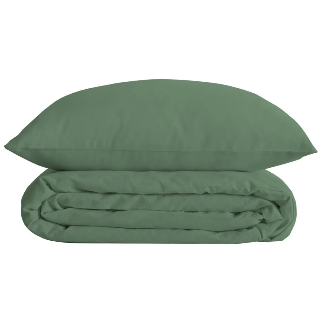 Parure de lit Landiha Percale vert jade 260x240cm