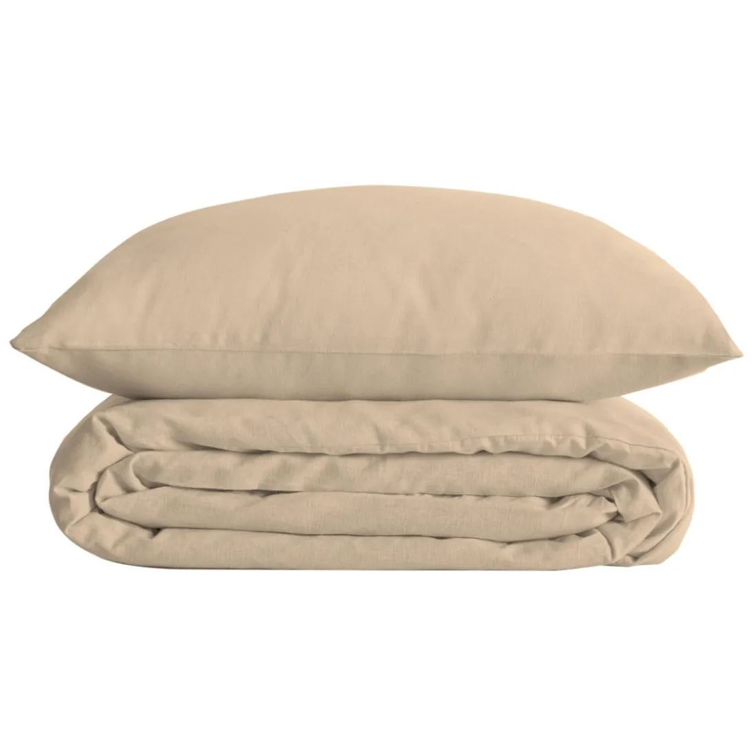 Parure de lit Landiha Percale beige lin 240x220cm