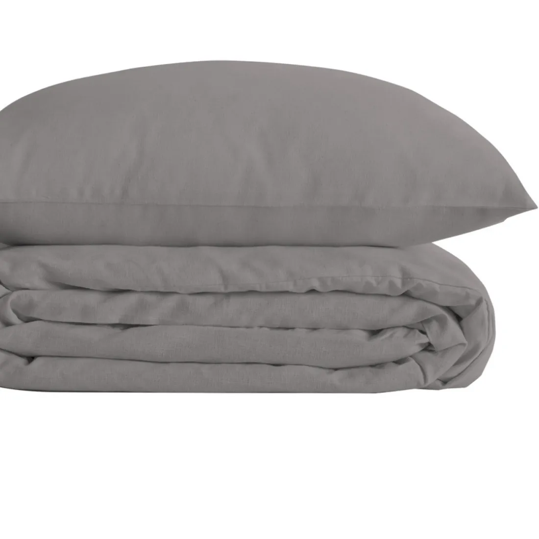 Parure de lit Landiha Percale gris
