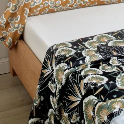 Parure Drap plat 240 x 300 cm + 2 taies 65 x 65 + FLOREA Ambre