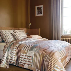 Parure drap plat 240 x 230 cm+ 2 taies 65 x 65 satin FUSION Ambre