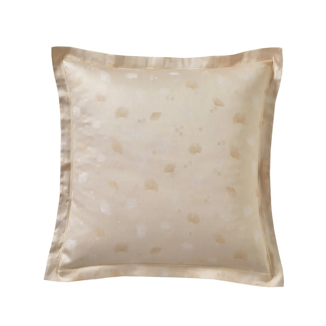 Parure drap plat 240 x 300 cm + 2 taies 65 x 65 satin jacquard KYOTO Chanvre