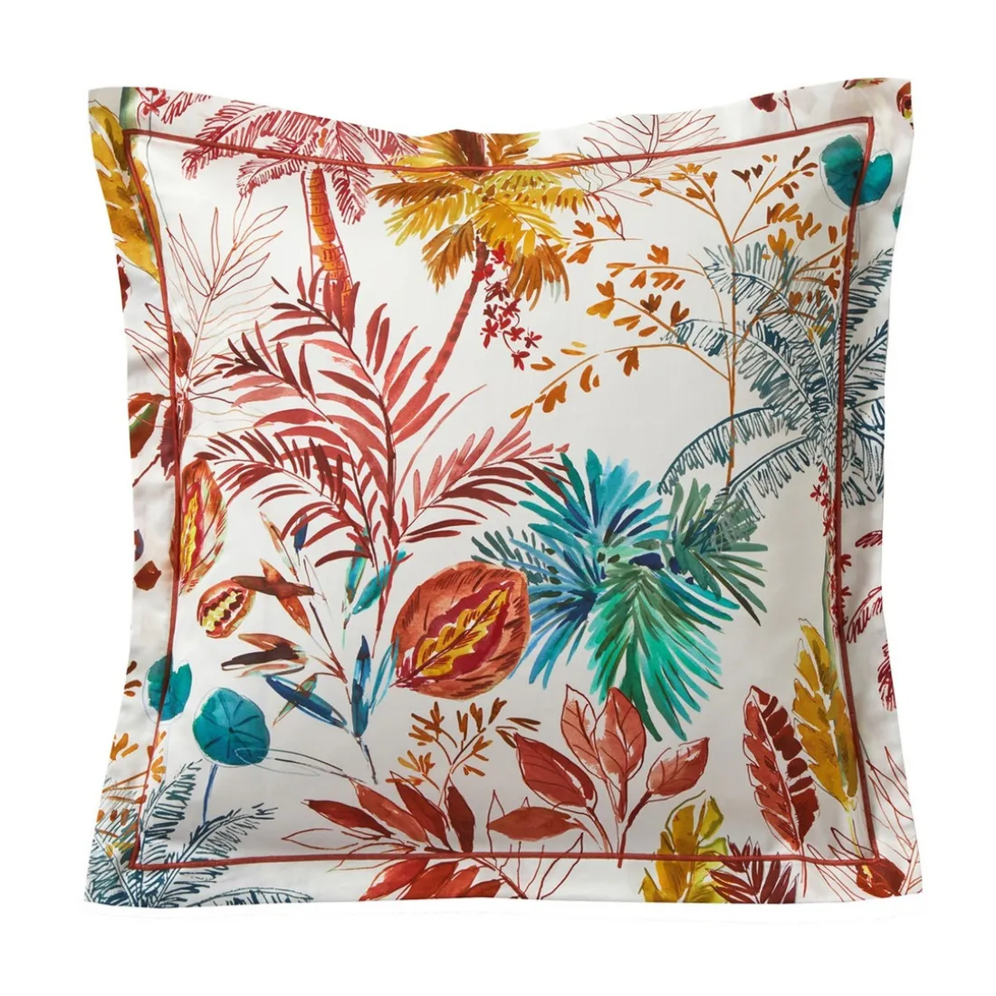 Parure Housse de Couette et 2 Taies d'oreiller PALMERAIE - Tomette