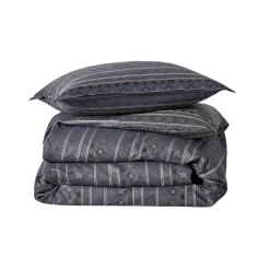 Parure Housse de Couette 2 Taies d'oreiller ALLEGRO Bleu Corinthe