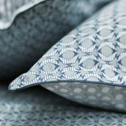 Parure Housse de couette + 2 taies 65 x 65 percale DANDY Sauge