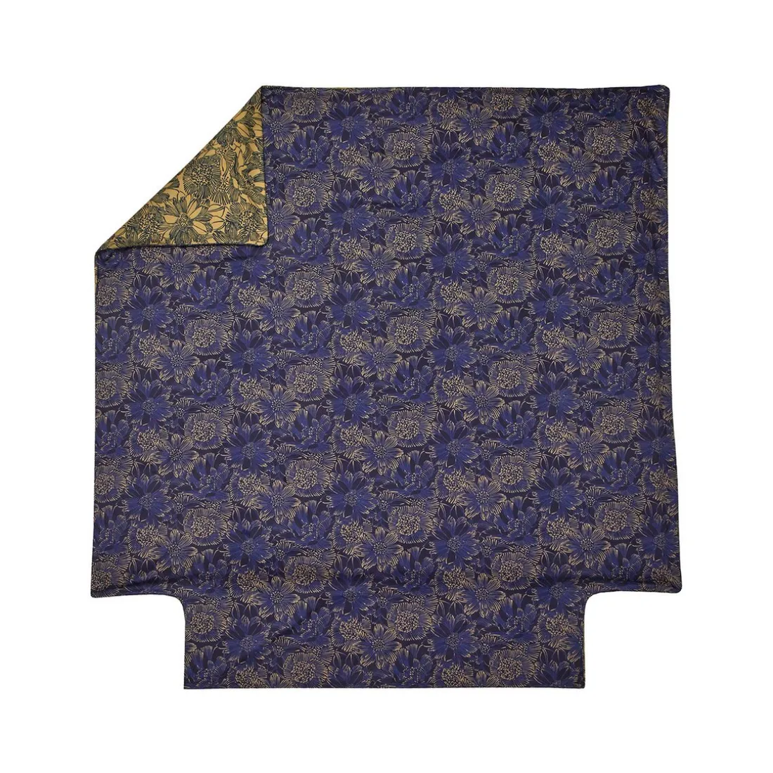 Parure Housse de couette + 2 taies satin 65 x 65 ELIXIR Indigo