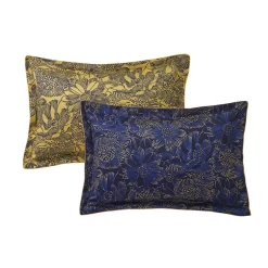 Parure Housse de couette + 2 taies satin 65 x 65 ELIXIR Indigo