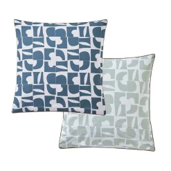 Parure Housse de couette + 2 taies 65 x 65 CRAFT Bleu paon