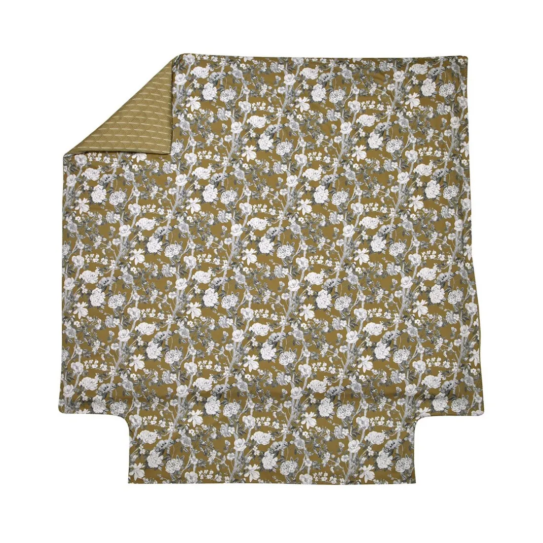 Parure Housse de couette + 2 taies 65 x 65 satin IMPERIAL Olive