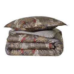 Parure Housse de Couette 2 Taies d'oreiller JARDINS DE BABYLONE Bleu Indigo