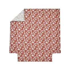 Parure Housse de couette + 2 taies 65 x 65 CRAFT Terra Cota