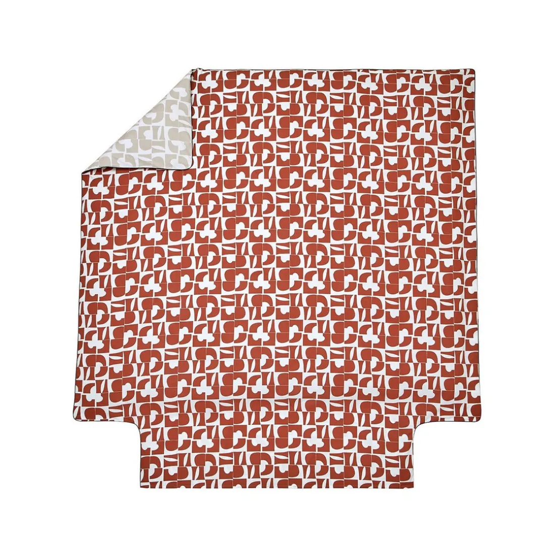 Parure Housse de couette + 2 taies 65 x 65 CRAFT Terra Cota