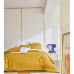 Parure Housse de Couette 2 Taies d'oreiller DUO Ocre 240 x 220 cm