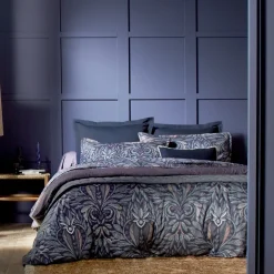 Parure Housse de Couette 2 Taies d'oreiller VIRTUOSO Bleu nuit