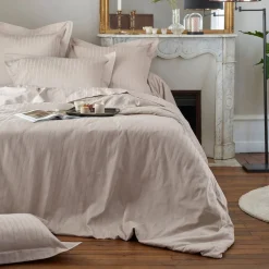 Parure Housse de Couette et 2 Taies d'oreiller DIVINE Bourdon Chanvre