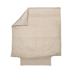 Parure Housse de couette + 2 taies 65 x 65 satin jacquard KYOTO Chanvre