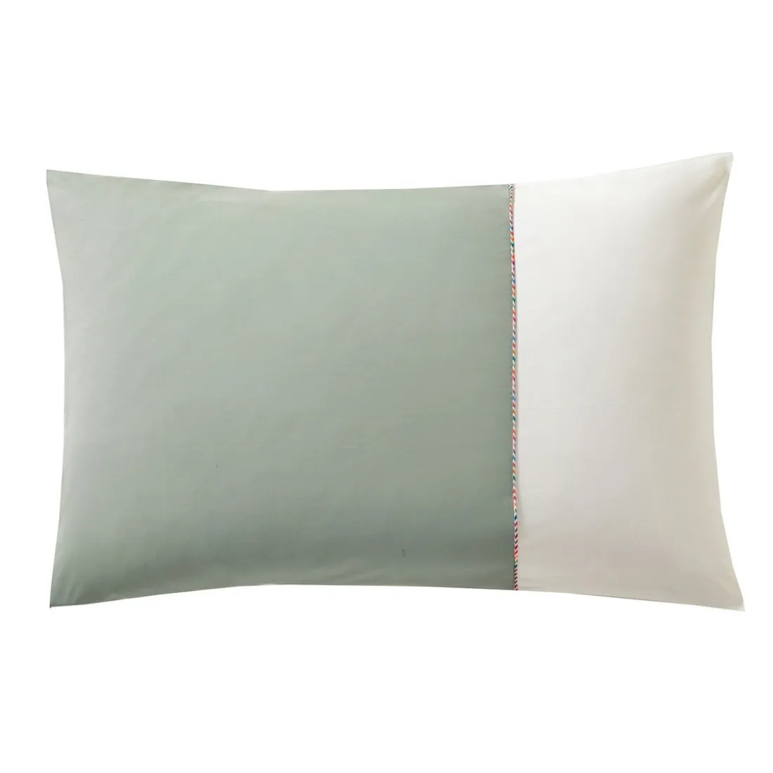 Parure Housse de Couette + 2 Taies d'Oreiller DUO Sauge 240x220cm/26x240cm