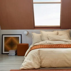 Parure Housse de Couette Taies d'oreiller ALLEGRO Naturel