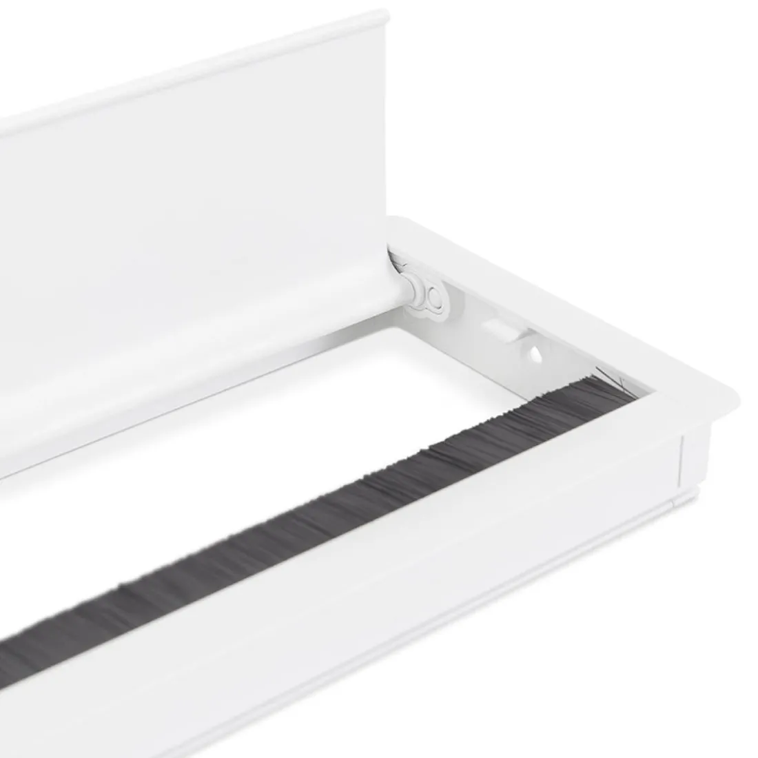 Passe-câbles 'SLOTI' en métal blanc pour bureau