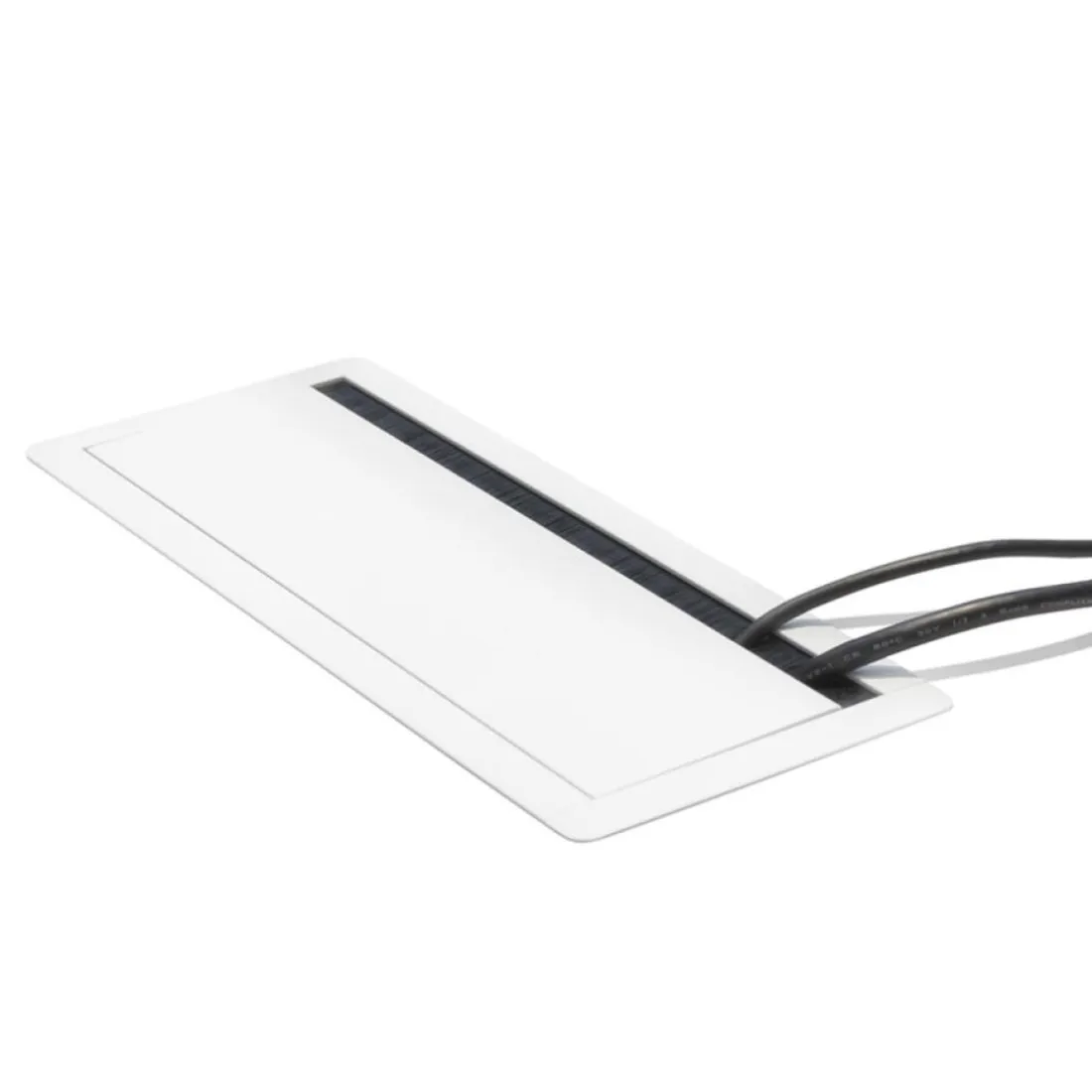 Passe-câbles 'SLOTI' en métal blanc pour bureau