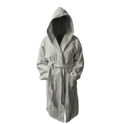 Peignoir à Capuche en Coton 470 gm² TERTIO®- gris perle