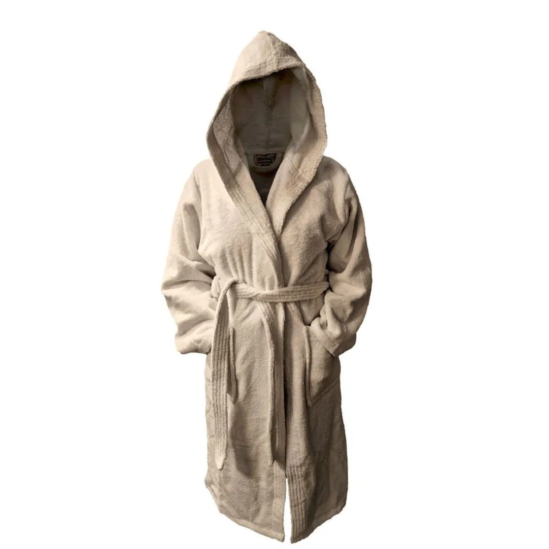 Peignoir à Capuche en Coton 470 gm² - Beige Ficelle TERTIO®