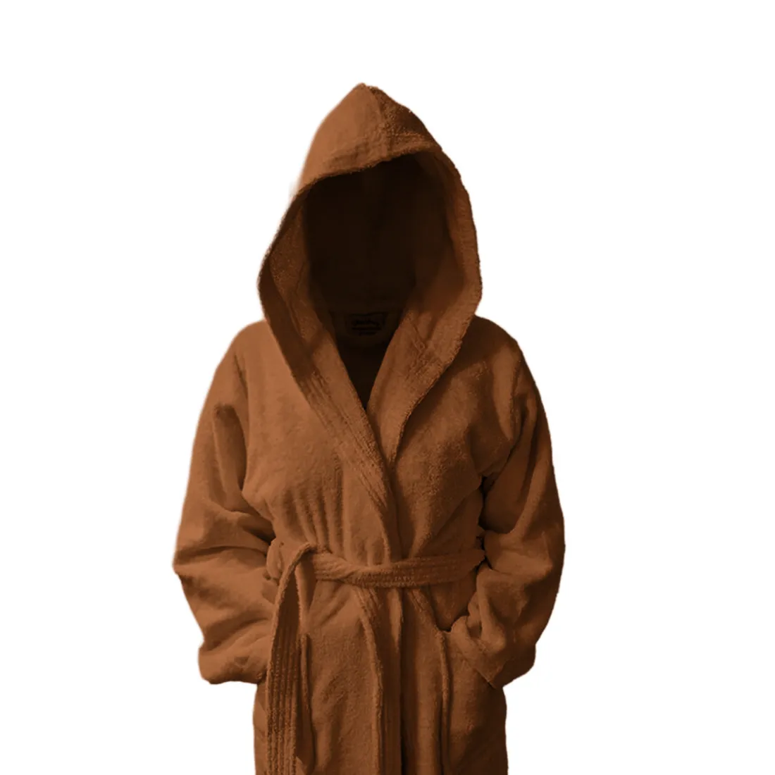 Peignoir à Capuche en Coton 470 gm² TERTIO® -Taupe