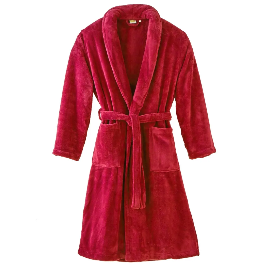 Peignoir bain col châle microfibre ATHENA piment