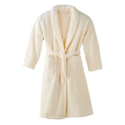 Peignoir bain col châle microfibre ATHENA ivoire