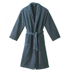 Peignoir bain col châle microfibre ATHENA anthracite