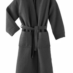 Peignoir bain nid d'abeille MANOIR Anthracite
