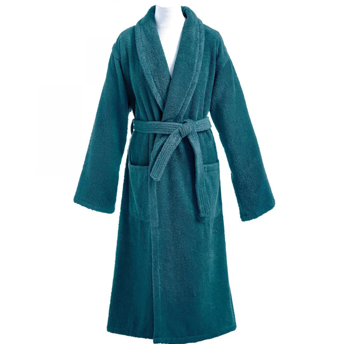 Peignoir de bain coton Aqua - Vert Émeraude