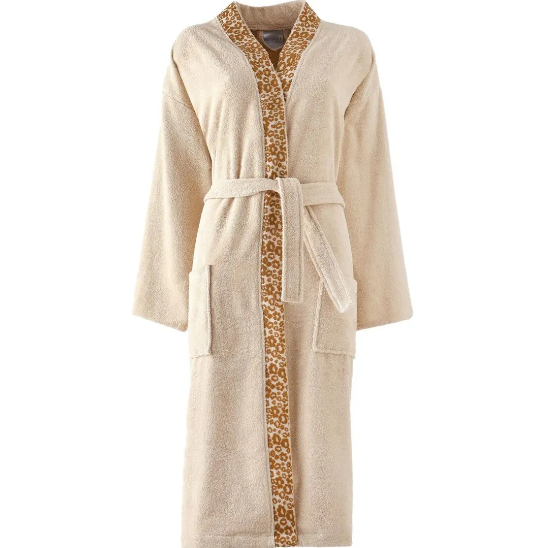 Peignoir de bain coton LEOPEIGN beige mastic
