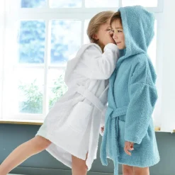 Peignoir de bain enfant LAUREAT en coton beige ficelle
