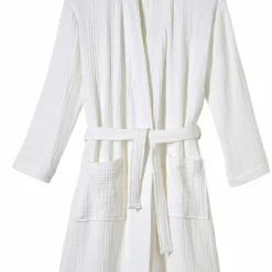 Peignoir de bain gaze de coton COSY Craie