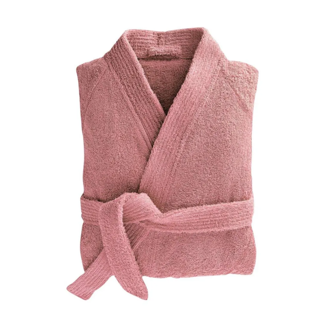 Peignoir de bain LAUREAT rose bois de rose en coton
