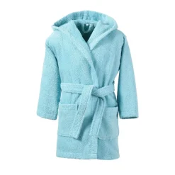 Peignoir de bain pour enfant de 2 ans en Coton peigné LAUREAT Bleu Aqua