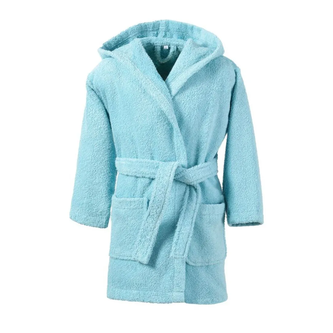 Peignoir de bain pour enfant de 2 ans en Coton peigné LAUREAT Bleu Aqua