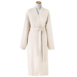 Peignoir en gaze de coton Bonheur Coquillage, Beige Essix