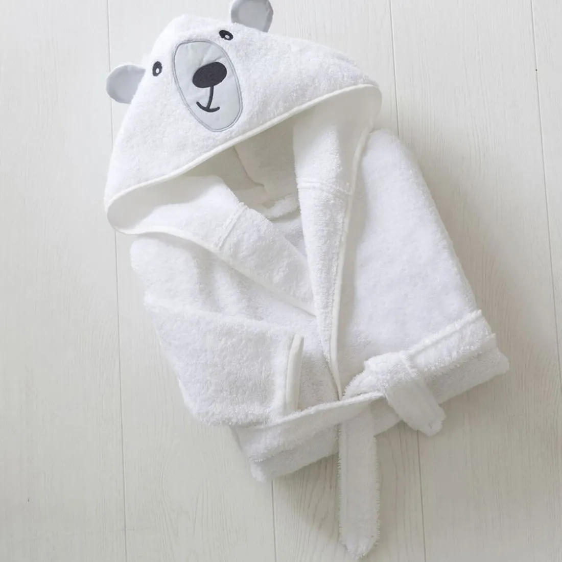 Peignoir enfant en coton RENATO blanc