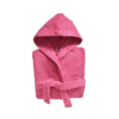 Peignoir enfant uni lauréat 340gm2 - Rose