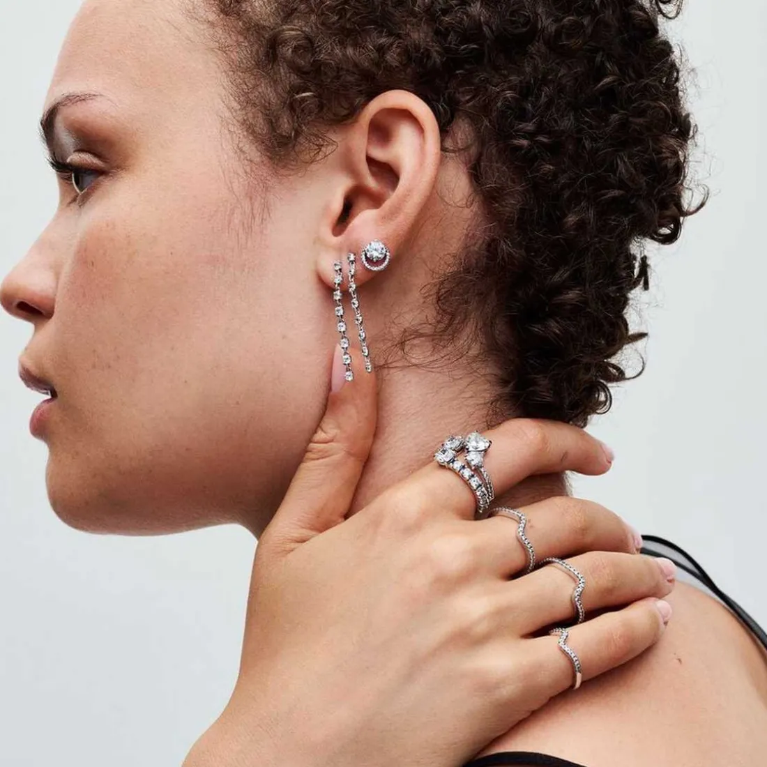 Pendantes femme en argent sterling avec zircons Pandora Timeless