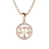 Pendentif Zodiaque Balance Finition Or Rose