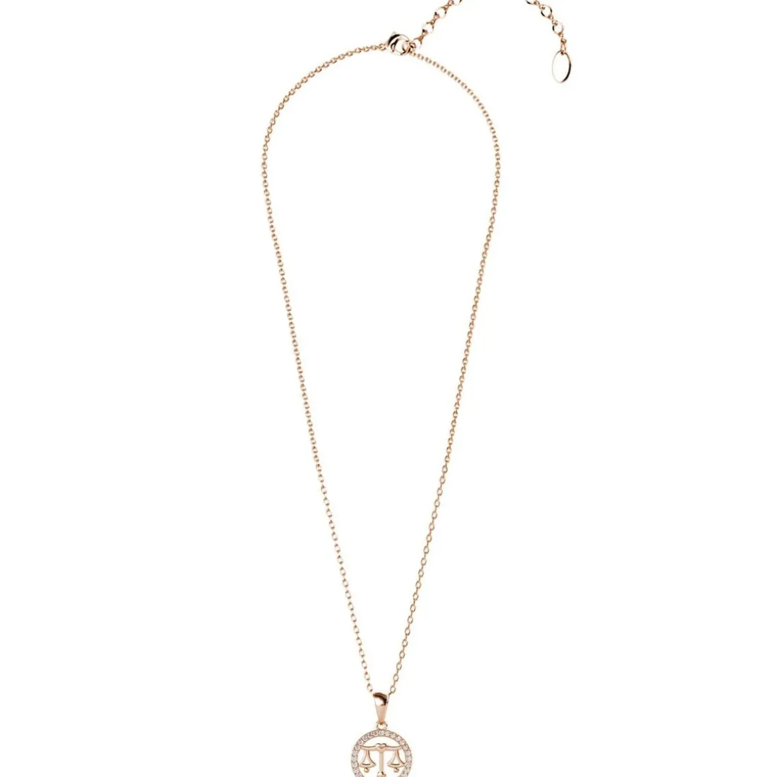 Pendentif Zodiaque Balance Finition Or Rose