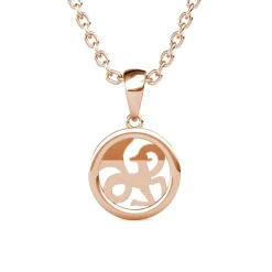 Pendentif Zodiaque Capricorne Finition Or Rose