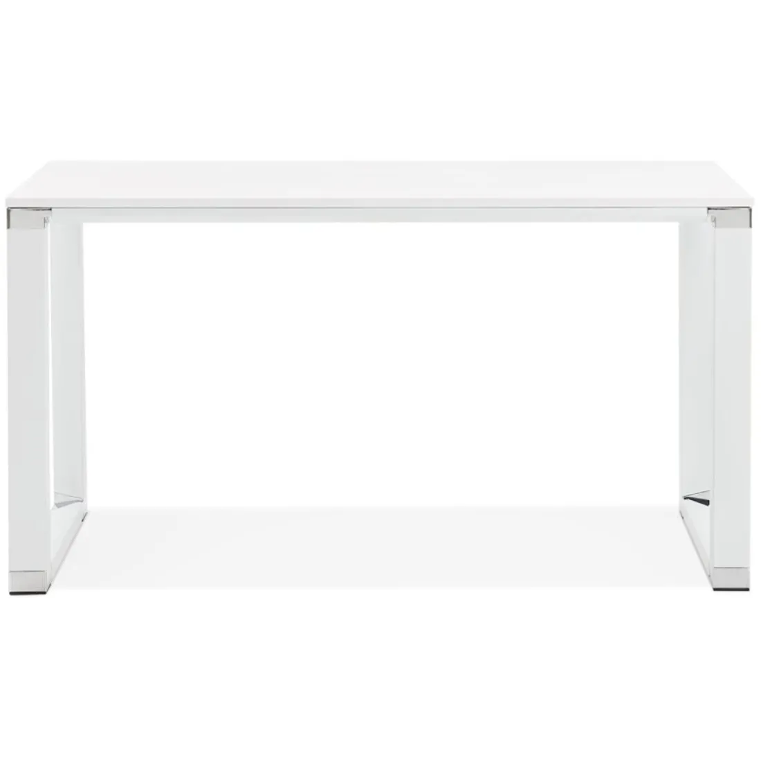 Petit bureau droit design 'XLINE' en bois blanc