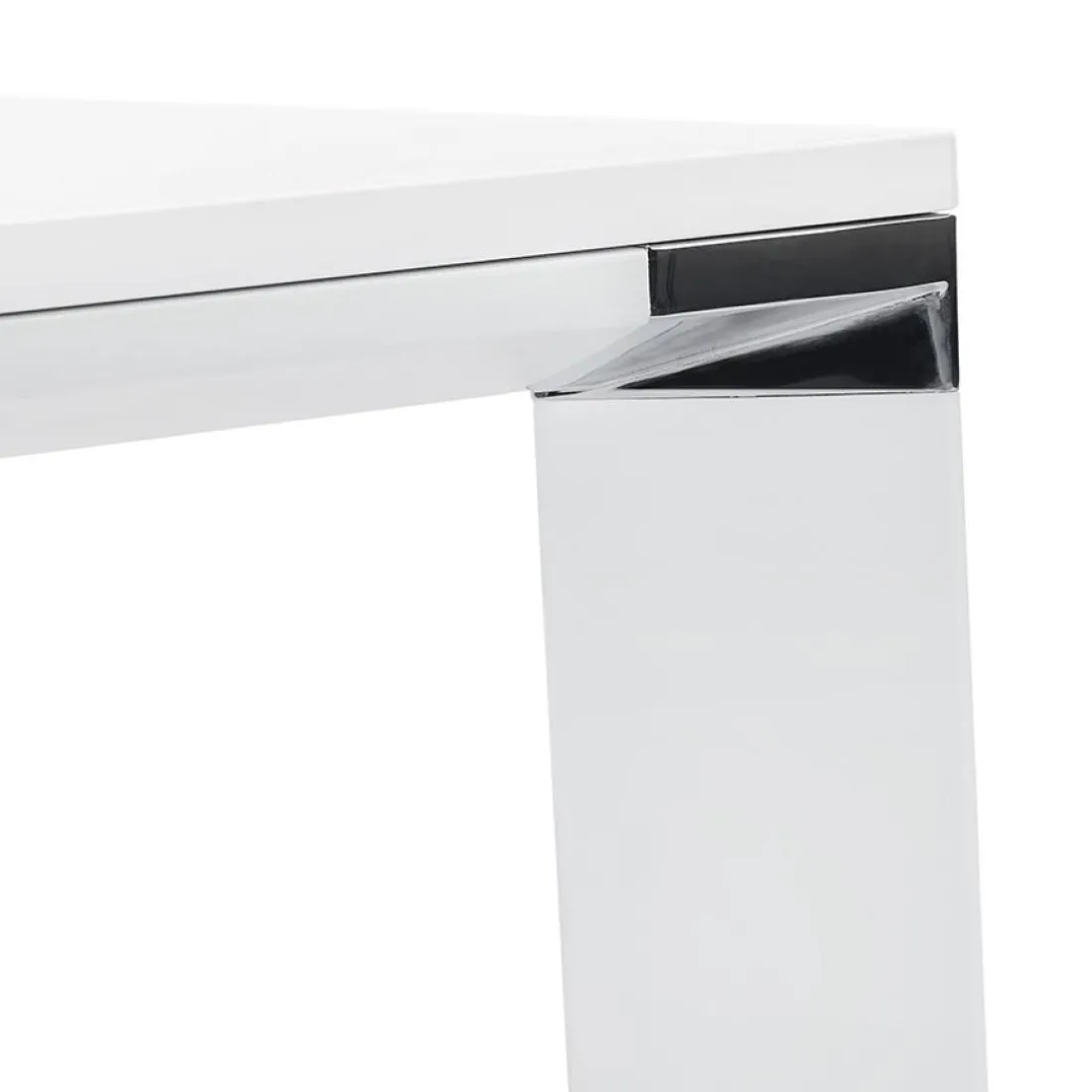 Petit bureau droit design 'XLINE' en bois blanc