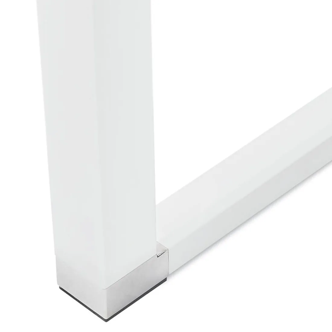 Petit bureau droit design 'XLINE' en bois blanc